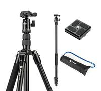 Fotopro 60" Camera Tripod Aluminum Compact Travel Tripod and Monopod with 360° Ball Head Quick Release Plate Professional Camera Tripod for DSLR A4I/A5I (Black, 73inch A4i)