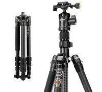 Fotopro 60" Carbon Fiber Tripod, Compact Lightweight Travel Tripod for DSLR Camera, Camera Tripod with Ballhead Quick Release Plate Carry Bag, with Detachable Monopod, Max Load 17.63lb