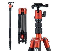 Fotopro 60inch Carbon Fiber Tripod Compact Camera Tripod with Ball Head Quick Release Plate Detachable Monopod Load up to 17.63lbs X-go E 2 Orange