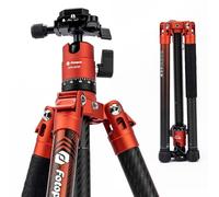 Fotopro 60Inch Carbon Fibre Travel Camera Tripod with 360 Ball Head Extendable Stable 2.07lbs Ultra Lightweight Professional Compact Tripod for DSLR Max Load 22lbs X-Aircross3 Orange