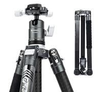 Fotopro 60Inch Carbon Fibre Travel Camera Tripod with 360 Ball Head Extendable Stable 2.07lbs Ultra Lightweight Professional Compact Tripod for DSLR Max Load 22lbs X-Aircross3 Grey