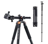 Fotopro 75 Inch Horizontal Camera Tripod Aluminum 360 Degree Ball Head Quick Release Plate DSLR Tripod for Travel Camera Video Camcorder