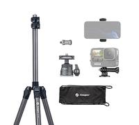 Fotopro 82 Inch Tall Light Stand Tripod with 360 Ball Head Phone Mount Durable Ring Light Tripod for Camrea Phone Folded Size 16.5 Inch