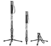 Fotopro Carbon Fiber 3-in-1 Monopod, 73" Travel Monopod with Feet, Max Load 22lbs for DSLR Camera Stabilizer, X-Airfly Mono Grey