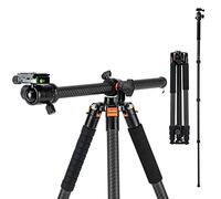 Fotopro Carbon Fibre Horizontal Tripod 75 Inch Camera Tripod with 360 Degree Ball Head Quick Release Plate for DSLR Video Camcorder, 2-in-1 Monopod Max Load 22lbs