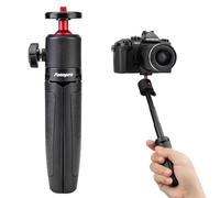 Fotopro Compact Camera Tripod, Mini Tripod 360° Rotating Portable Travel Tripod Handle Selfie Stick for iPhone Webcam DSLR Camera Vlogging
