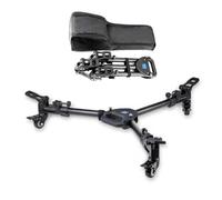 Fotopro Heavy-Duty Tripod Dolly with 3 Rubber Wheels, Adjustable Legs & Carry Bag - 33 lbs Capacity, DP-2 Tripod Wheels for Camera, Camcorder, Video & Lighting Equipment