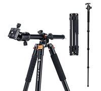 Fotopro Horizontal Tripod 75 inch Aluminum Camera Tripod with Multi Angle Center Column, Monopod with Ball Head QR Plate Carry Bag, Horizontal Overhead Camera for DSLR Camera