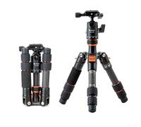 Fotopro Mini Tripod Carbon Fiber Travel Tripod with Ball Head Quick Release Plate for DSLR Lightweight Compact Mini Small Tripod Desktop Tripod Max Load 8kg X-GO Mini2 Black