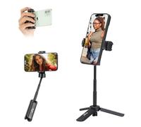 Fotopro Phone Tripod, 360 Rotation Extendable Tabletop Tripod, Travel Vlog with Cold Shoe Mount, Selfie Stick for iPhone Camera Webcam