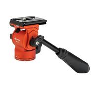 Fotopro Video Fluid Head Pan Tilt Head with Quick Release Plate and Adjustable Handle Max Load 6.61lbs 3kg for Compact Camcorders DSLR Camera Orange