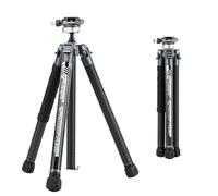 Fotopro X-Aircross 3 Lite 62 Inch Lightweight Travel Camera Tripod with Panoramic Ball Head 1.78lbs Ultra Light Portable Professional Travel Carbon Fiber Tripod for Camera DSLR Load up to 22lbs Grey
