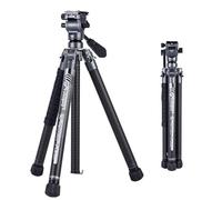 Fotopro X-Aircross 3 Lite Video 64 Inch Lightweight Travel Camera Tripod with Fluid Head 2.27lbs Ultra Light Portable Professional Video Travel Carbon Fiber Tripod for Camera DSLR Load up to 22lb Grey