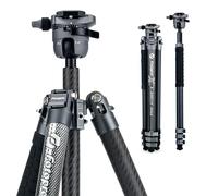 Fotopro X-AIRFLY Max 65.4 Inch Carbon Fiber Tripod with Flip Lock Effortless Photography Tripod Monopod Lightweight Stable Expandable 3lb Portable Professional Camera Tripod for DSLR Load up to 44lb