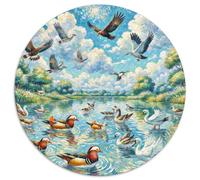 Fotos De Animales 1000 Pieces Group Photo of Animals Jigsaw Puzzle Circular Jigsaw DIY Irregular Women Gifts for Men 1000pcs (67.5x67.5cm)