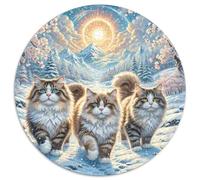 Fotos De Animales 1000 Pieces Group Photo of Animals Jigsaw Puzzle Circular Jigsaw DIY Women Gifts for Men 1000pcs (67.5x67.5cm)