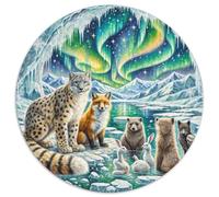 Fotos De Animales 1000 Pieces Group Photo of Animals Jigsaw Puzzle Round DIY Irregular 1000pcs (67.5x67.5cm)