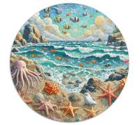Fotos De Animales 1000 Pieces Group Photo of Animals Jigsaw Puzzle Round DIY Irregular Education Games1000pcs (67.5x67.5cm)