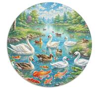 Fotos De Animales 1000 Pieces Group Photo of Animals Jigsaw Puzzle Round DIY Irregular Family Game Women Gifts for Men 1000pcs (67.5x67.5cm)