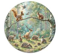 Fotos De Animales 1000 Pieces Group Photo of Animals Jigsaw Puzzle Round DIY Irregular Women Gifts for Men 1000pcs (67.5x67.5cm)