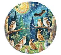 Fotos De Animales 1000 Pieces Group Photo of Animals Jigsaw Puzzle Round DIY Irregular Women Gifts for Men 1000pcs (67.5x67.5cm)