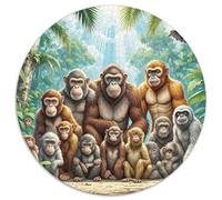 Fotos De Animales 1000 Pieces Group Photo of Animals Jigsaw Puzzle Round DIY Unique Family Game 1000pcs (67.5x67.5cm)