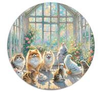 Fotos De Animales 1000 Pieces Group Photo of Animals Jigsaw Puzzle Round DIY Unique Puzzle Games 1000pcs (67.5x67.5cm)