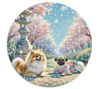 Fotos De Animales 1000 Pieces Group Photo of Animals Jigsaw Puzzle Round DIY Unique Puzzle Games for Adults Kid 1000pcs (67.5x67.5cm)
