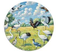 Fotos De Animales 1000 Pieces Group Photo of Animals Jigsaw Puzzle Round DIY Unique Puzzle Games Women Gifts for Men 1000pcs (67.5x67.5cm)