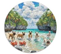 Fotos De Animales 1000 Pieces Group Photo of Animals Jigsaw Puzzle Round DIY Unique Women Gifts for Men 1000pcs (67.5x67.5cm)