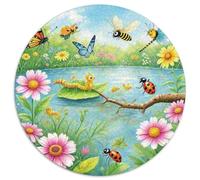 Fotos De Animales 1000 Pieces Group Photo of Animals Jigsaw Puzzle Round DIY Women Gifts for Men 1000pcs (67.5x67.5cm)