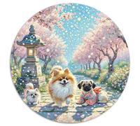 Fotos De Animales 1000 Pieces Group Photo of Animals Puzzles Round DIY Irregular Puzzle Games for Adults Kid 1000pcs (67.5x67.5cm)