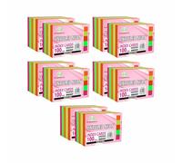 FotoStation (1000 Pcs) Unruled Neon Index Cards 250gsm Revision Cards Coloured Record Card Notecards for Presentation to do List Shopping List Labelling Stationary Supplies (5 X 3 Inch/7.6 x 12.7cm)