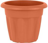 FotoStation 25cm, 4.5L Terracotta Traditional Round Plastic Garden Planter Pot Indoor/outdoor Small Floor Plant Pot Nursery Planter Vegetables, Plants, Flower Pot - MADE IN UK (Pack of 1)