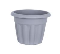 FotoStation 33cm Upcycled Grey Round Planter (12L) - Lightweight, Weatherproof Pot for Indoor/Outdoor Plants | Made in the UK | Transform Your Space with Effortless Style