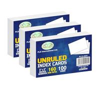 FotoStation 5 X 3 Inches Unruled Index Cards 160gsm White Blank Flash Cards Unlined Revision Cards Record Cards Cue Card Great for Study, Projects & Notes (Pack of 300)