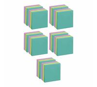FotoStation - 5 x 5 Inch Blank Card Squares Pastel Assorted - 250gsm Thick Unruled Study & Note Cards, Pack of 10 (1000 Sheets), Square Cards for Revision, Planning, Craft & Office Use