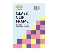FotoStation 5 x 7 Inch Clip Frames Glass Front Frameless Clip Frame 13cm x 18cm Approx. Picture Photo Frames Poster Frame For Home, Office Classic Wall Hanging (1)