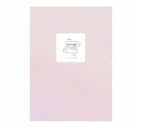 FotoStation 5" x 7" Photo Album Slip in Pockets Holds 200 Photographs (Checked Square Design)