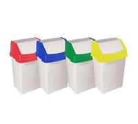 FotoStation - 50L Swing Bin With Swing Lid - Premium Plastic Waste Bin, Kitchen Rubbish Trash Can, Recycling Dustbin For Home, Bathroom Or Office - Durable & Easy Clean Swing Top Lid