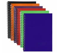 FotoStation 6 Packs | Spiral Notebook A4 | Colorful Hard Cardboard Cover | A4 Twin Wire Bound Spiral Notebook | 140 Ruled Pages Wirebound Notepad | 68GSM Lined Notebooks
