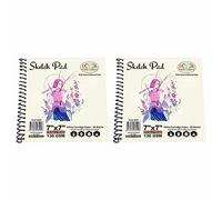 FotoStation 7 x 7 Inch Sketch Pad - Hardback Spiral Bound Square Artist's Sketch Pads 20 Sheets 130GSM White Mixed Media Cartridge Paper Drawing Book Stationery Supplies (7 x 7 Inch)