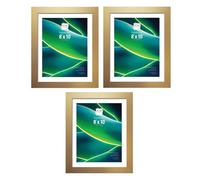 FotoStation 8 x 10 Inches Gold Photo Frame with Glass Front Horizontal and Vertical Wall Mounted and Tabletop Picture Frame With Easel Back for Minimalistic Wall Decoration (3)