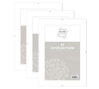 FotoStation A4 Clip Frame Frameless Clip Frame with Perspex Safety Styrene Front 21cm x 29.7cm Picture Photo Frames Certificate Poster Frame Wall Hanging Clip Frames (Set of 3)