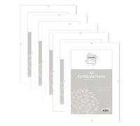 FotoStation A4 Clip Frame Frameless Clip Frame with Perspex Safety Styrene Front 21cm x 29.7cm Picture Photo Frames Certificate Poster Frame Wall Hanging Clip Frames (Set of 5)