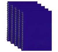 FotoStation A4 Spiral Notebooks 5 Pack Blue - Twin Wire Bound Notebooks with Flexible Cardboard Covers, 140 Ruled Pages Each, A4 Wiro Writing Pads for School, College, Office, Study & Note Taking