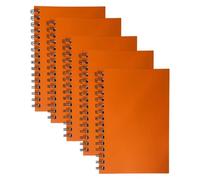 FotoStation A5 Spiral Notebooks 5 Pack - Wirebound Lined Writing Pads