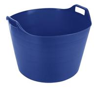 FotoStation Blue - 75L Litre Extra Large Robust Versatile Multi-Purpose Flexible Storage Container Bucket, Tub Trugs, Horse Feeder, Garden Tub, Flexi Tubs