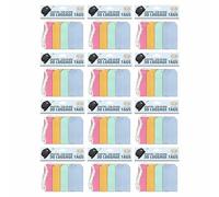 FotoStation Colourful Pastel Luggage Tags with String, 360pcs - Large Pastel Gift Tag 250gsm Blank Decorative Hanging Labels Presents Tags - 120mm X 54mm