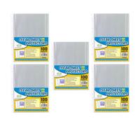 FotoStation - Extra Strong A4 Clear Punched Pockets 80 Micron - Sheet Protectors, PP Document Sleeves, Multi-Hole Binder Poly Pockets for Ring Binders, Lever Arch Files, Office School Filing (500)